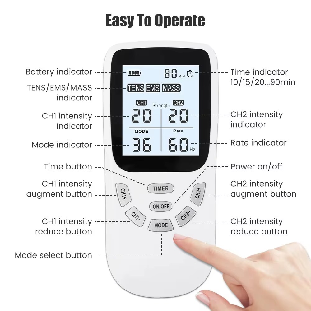 Easy to operate — clear LCD and labeled buttons