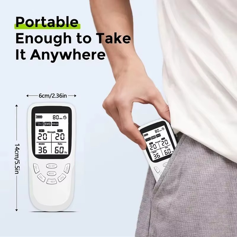 Portable pocket size — take PulseEase anywhere